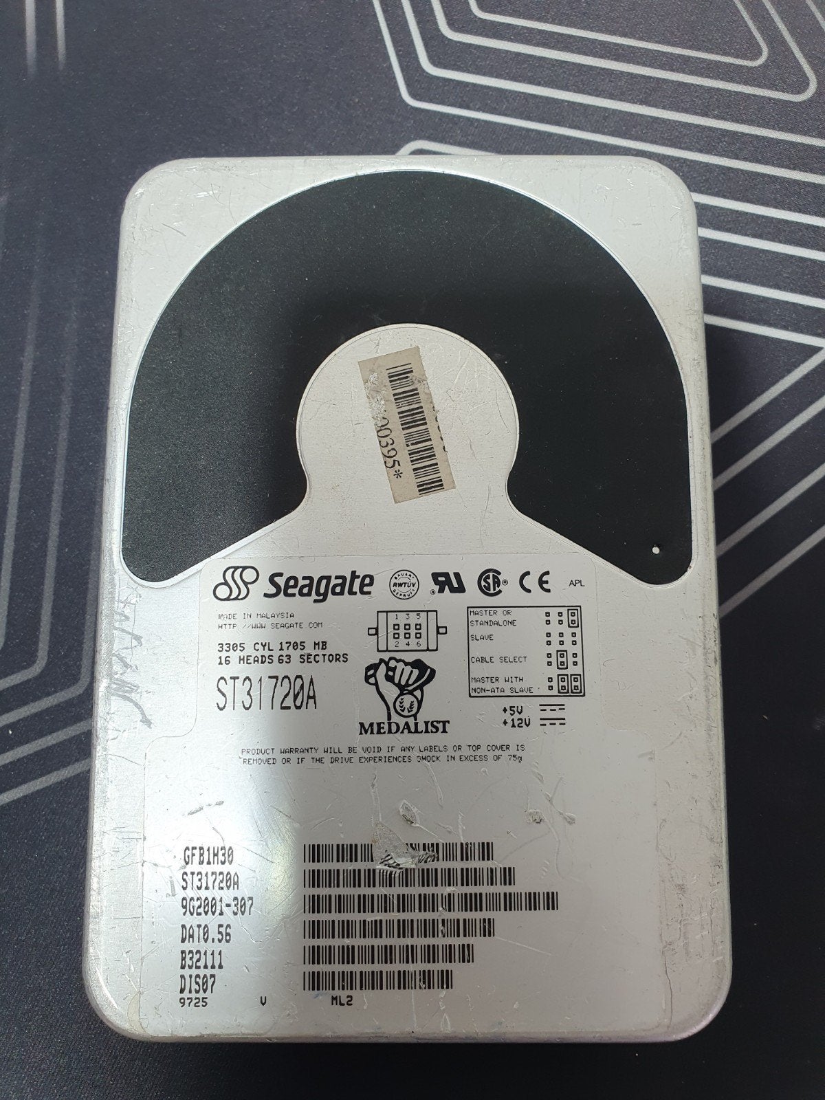 Seagate Medalist ST31720A 1.7GB harde schijf – 3.5" IDE PATA, Computers en Software, Harde schijven, Intern, Gebruikt, ., HDD