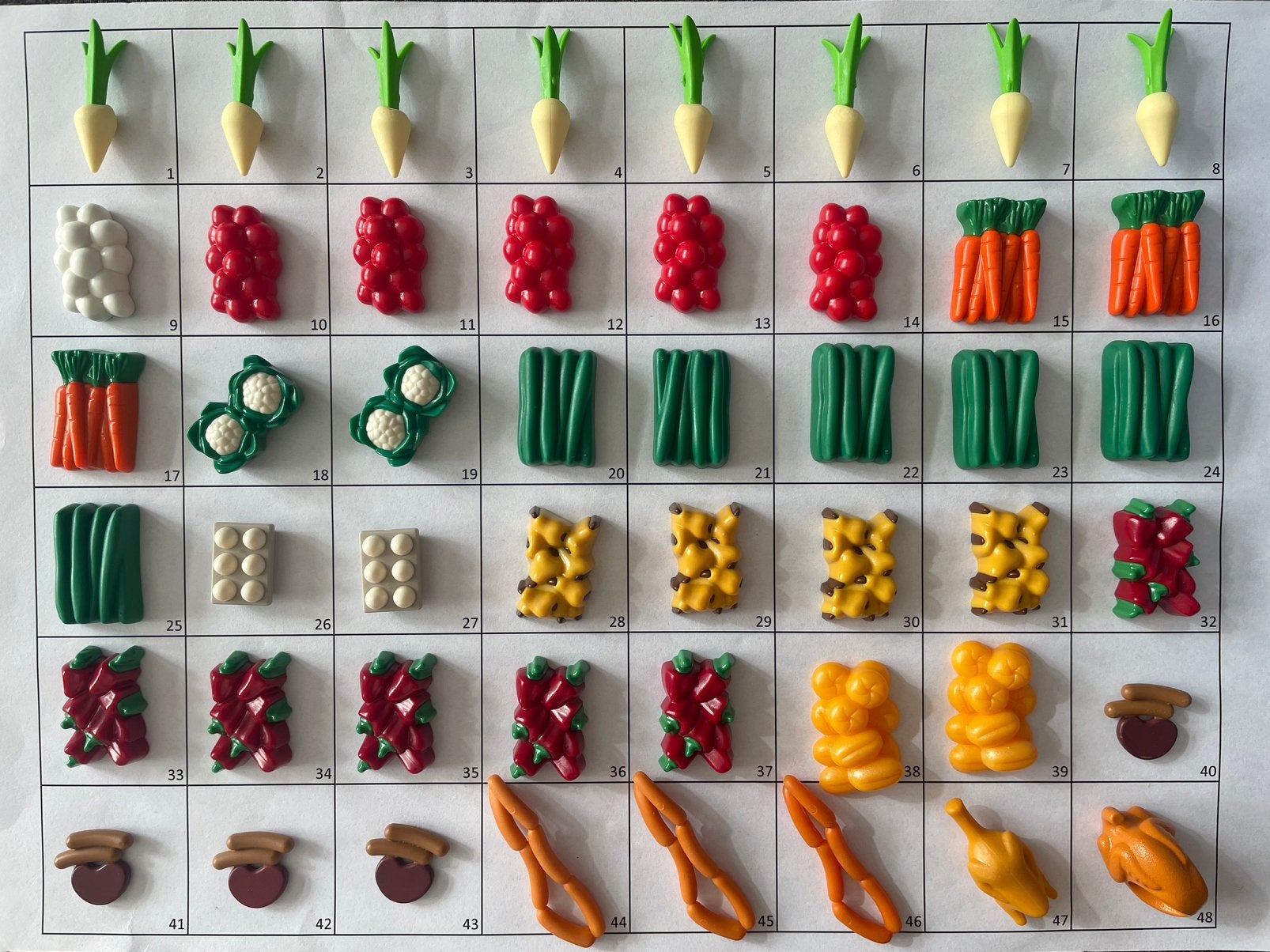 Playmobil losse onderdelen eten fruit groente vlees kip, Ophalen of Verzenden, Losse onderdelen, Overige typen