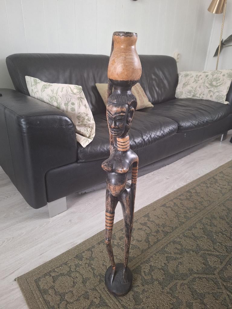 Afrikaans houten beeld 85cm, Ophalen