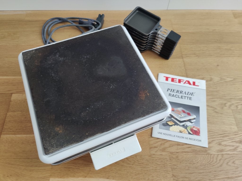 Tefal steengrill / gourmetstel met acht pannetjes, Witgoed en Apparatuur, Gourmetstellen, Ophalen, Gebruikt, 4 t/m 7 personen
