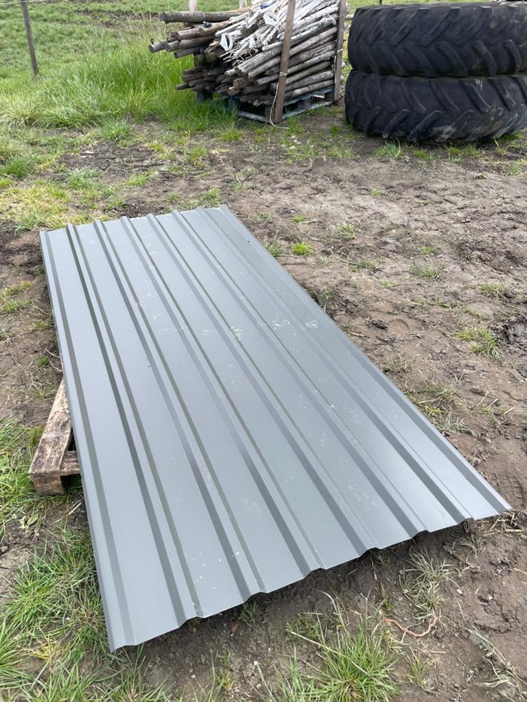 Dakplaten metaal, Doe-het-zelf en Verbouw, Dakpannen en Dakbedekking, Zwart, Nieuw, 15 m² of meer, Metaal