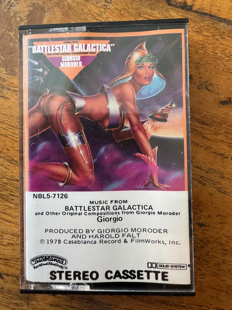 Music from Battlestar Galactica uit 1978, Cd's en Dvd's, Cassettebandjes, Gebruikt, Filmmuziek en Soundtracks, 1 bandje, Ophalen of Verzenden