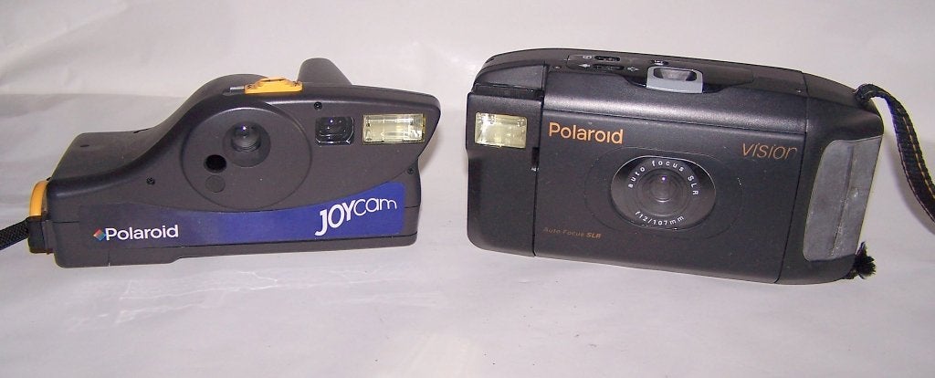 2 zeldzame type Polaroid camera's -Joycam en Vision. Izgs., Ophalen of Verzenden, Zo goed als nieuw, Compact, Polaroid