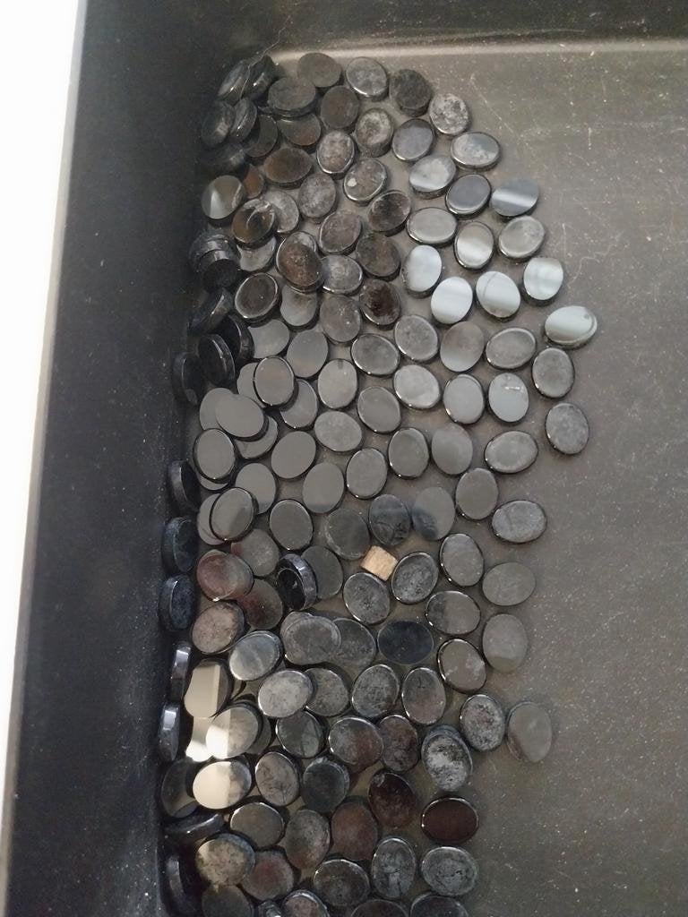 Mix ovale onyx platte stenen, Ophalen of Verzenden, Nieuw