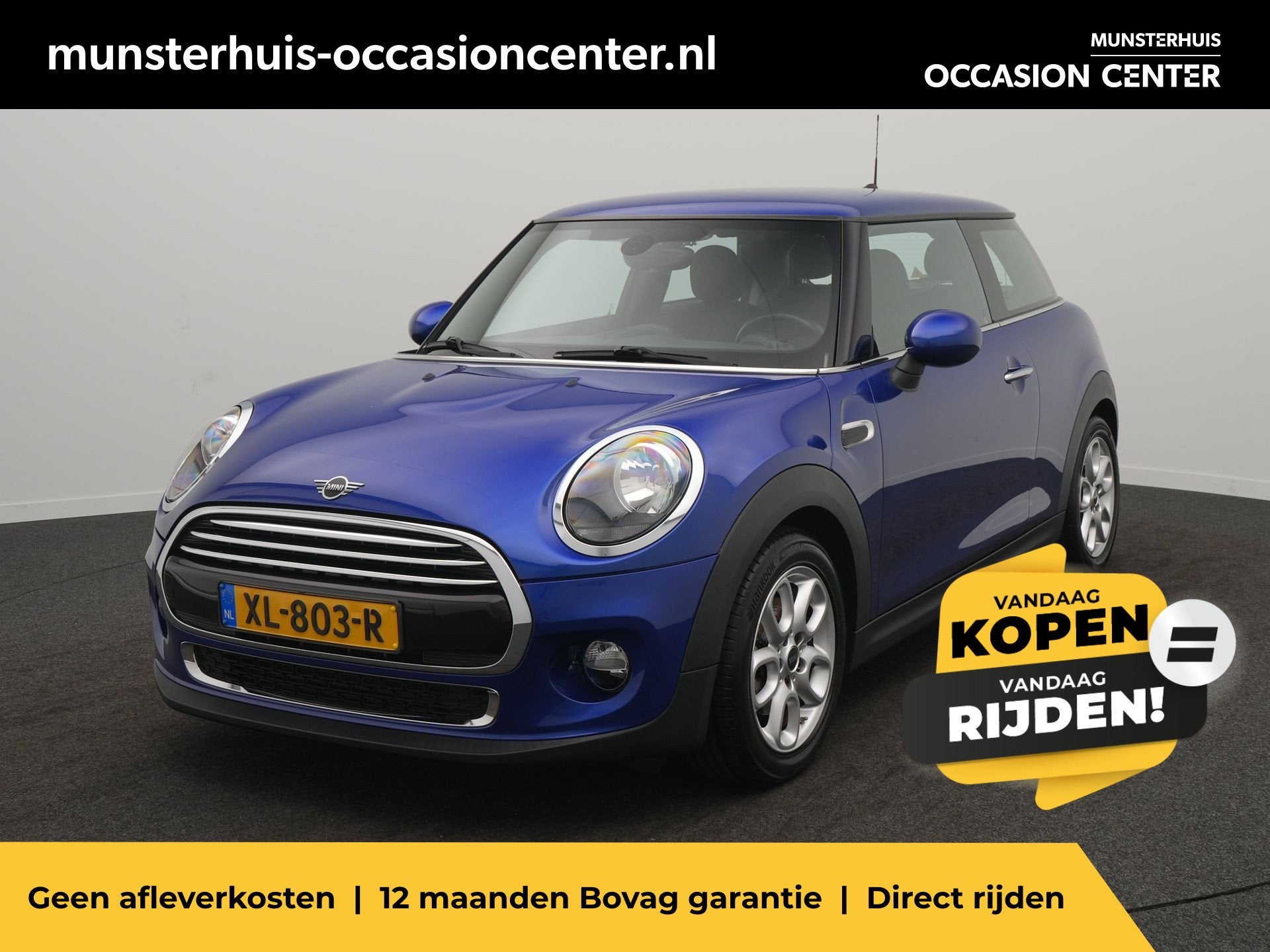MINI One 1.5 Cooper Pepper - RIJKLAARPRIJS - Automaat - Unie, 12 maanden, Gebruikt, 49 €/maand, Origineel Nederlands