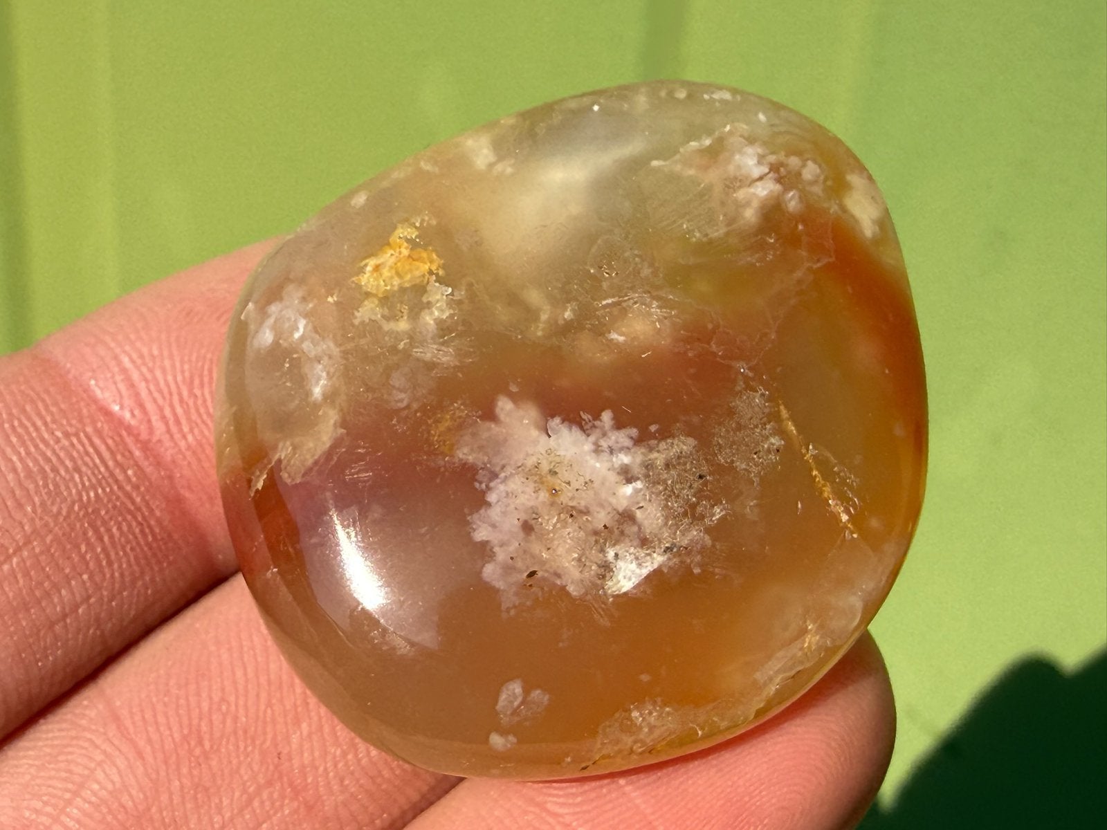 Bloemagaat handsteen palmsteen mineralen, Ophalen of Verzenden, Mineraal