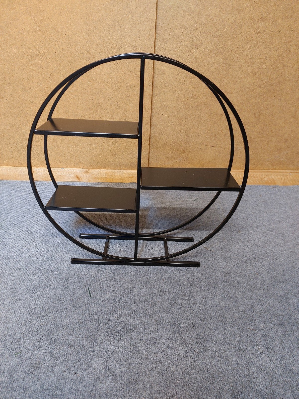 Rond metalen wandrek/plantenrek - Zwart, Ophalen
