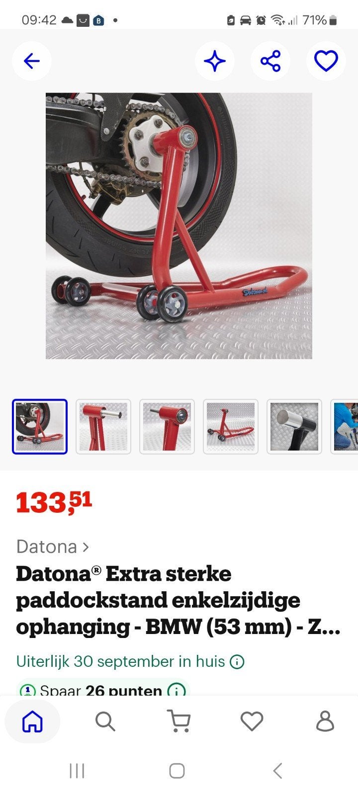 BMW Motorfiets PADDOCK 53 mm  BIEDEN, Auto diversen, Ophalen of Verzenden