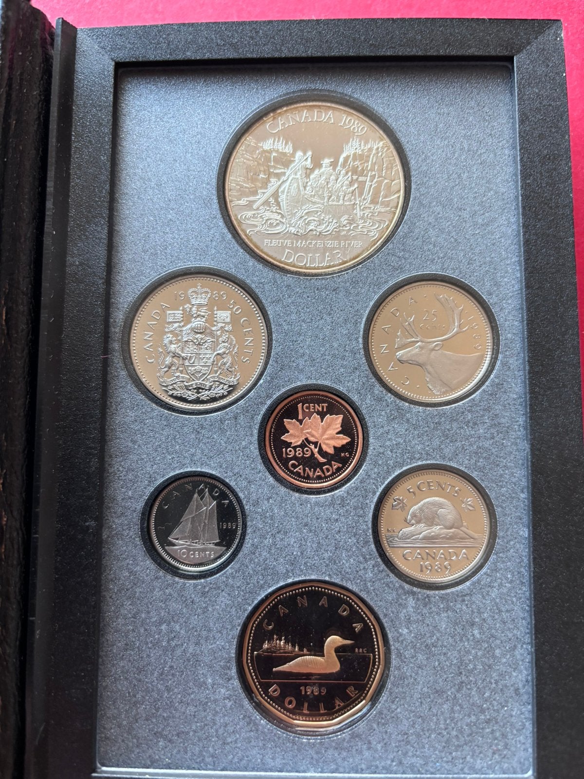 Canada Proofset 1989 Dollar(0,500 zilver) 23.33 grams, Verzenden, Noord-Amerika, Zilver