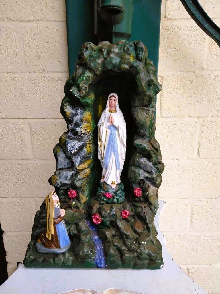 Lourdes beeld Maria & Bernadette 38 cm., Ophalen of Verzenden