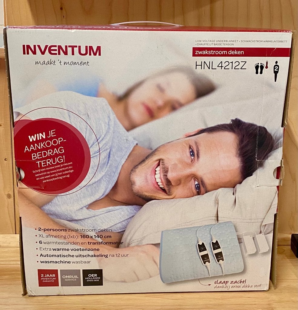 Inventum elektrische onderdeken - 2-persoons, Wit, Tweepersoons, Ophalen of Verzenden, Overige merken