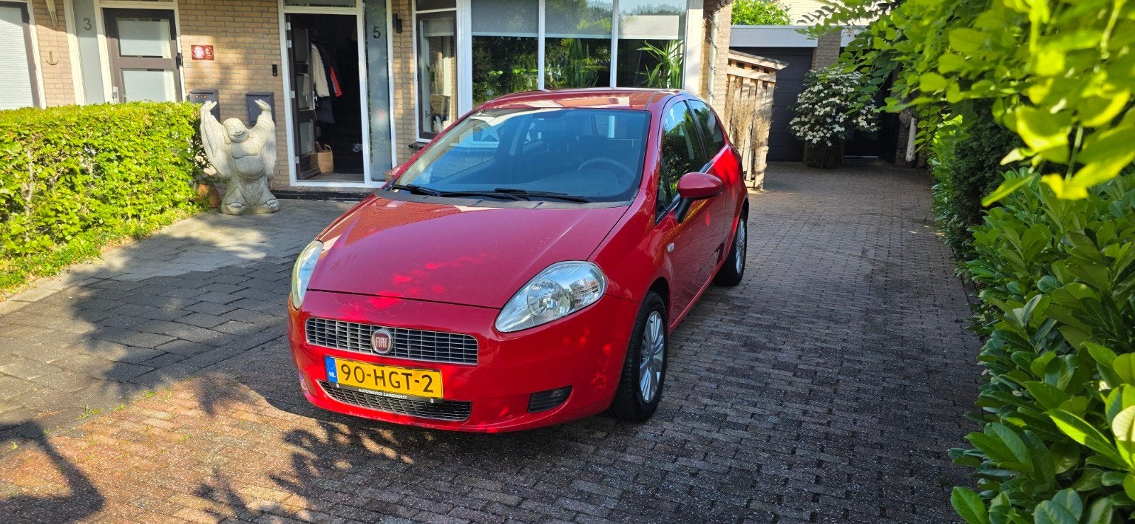 Fiat Punto 1.2 3DR 2008 Rood, Stof, 40 €/maand, 4 cilinders, Origineel Nederlands