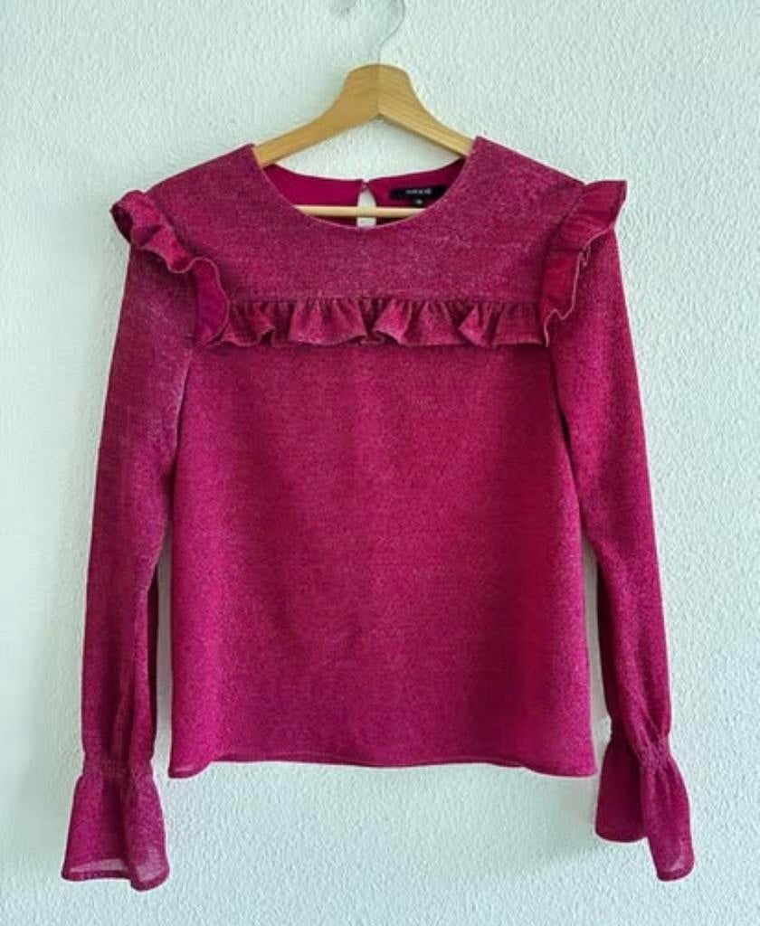 Nikkie roze glittertop maat s, Ophalen of Verzenden, Zo goed als nieuw