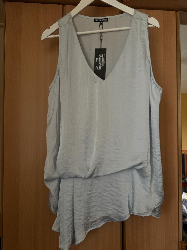 nieuw lichtblauwe chique top superstar, Blauw, Maat 42/44 (L), Nieuw, Ophalen of Verzenden