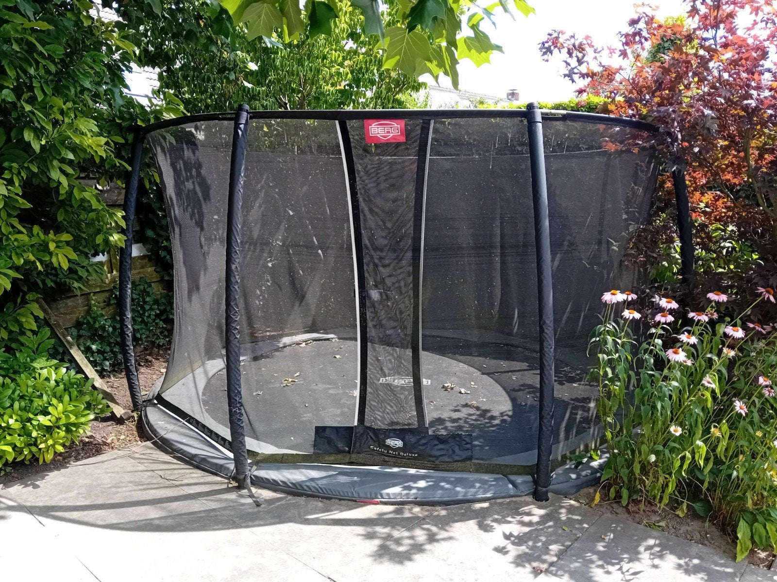 trampoline berg met valnet., Ophalen, Zo goed als nieuw