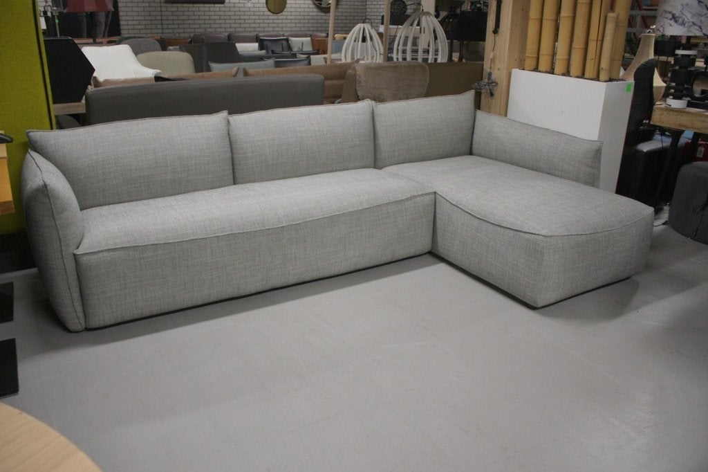 Luxe bank hoekbank VASA Jess design stof grijs lounge, Ophalen, Zo goed als nieuw, Stof, 75 tot 100 cm