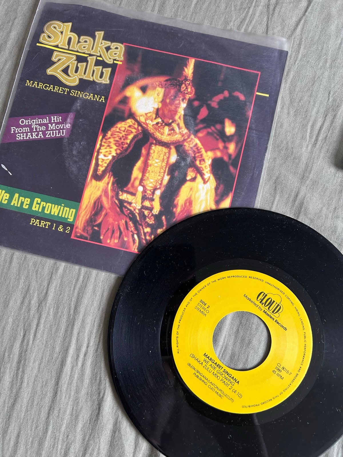 vinyl Shaka Zulu "We Are Growing" 7 inch single, Filmmuziek en Soundtracks, 7 inch, Ophalen of Verzenden, Zo goed als nieuw