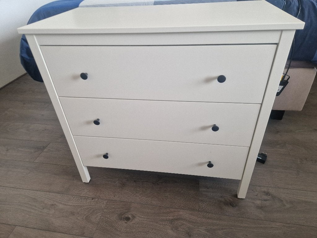 IKEA KOPPANG ladekast wit 3 lades, Ophalen, 50 tot 100 cm, Zo goed als nieuw, 3 of 4 laden