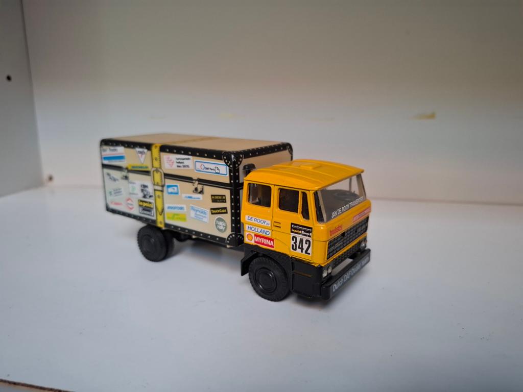 Dakar Truck Jan de Rooy - DAF Rally Vrachtwagen Model, Ophalen of Verzenden, Zo goed als nieuw, Overige merken