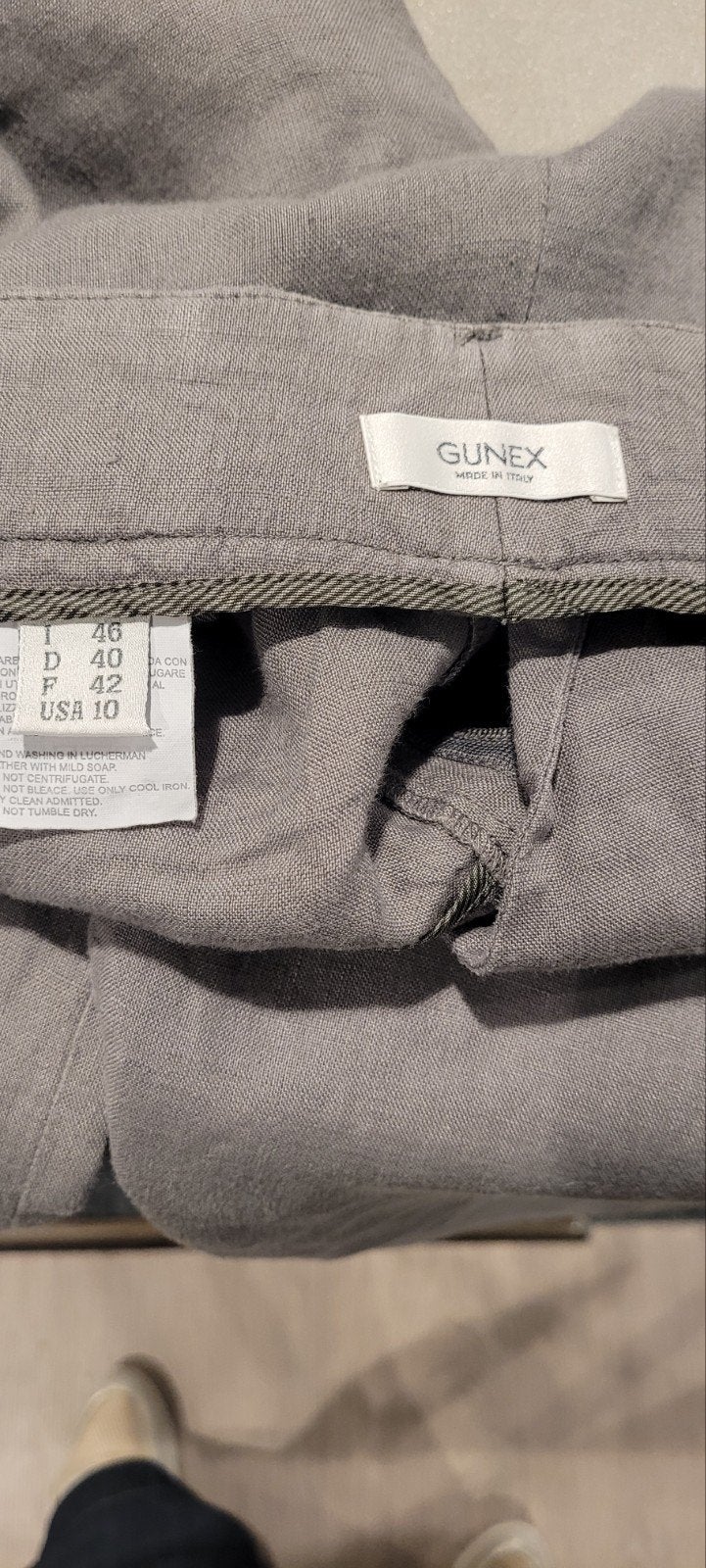 Gunex  linnen Broek Grijs - Maat 40, Maat 38/40 (M), Gunex, Ophalen of Verzenden, Gedragen
