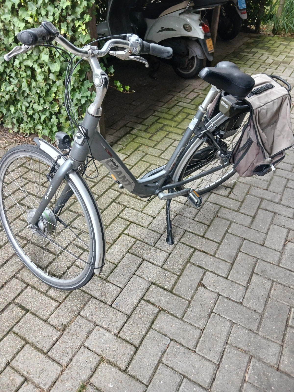 giant electrische damesfiets, Fietsen en Brommers, Fietsen | Dames | Moederfietsen, Gebruikt, Velgrem, Versnellingen, 0 zitjes