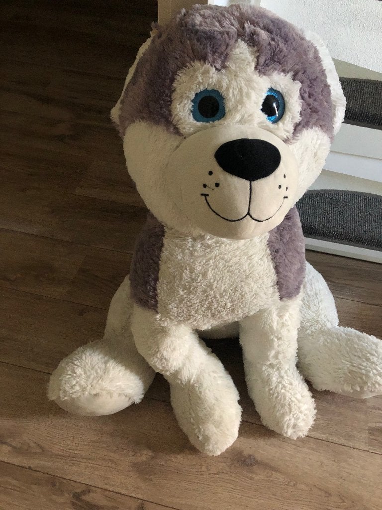 Grote husky knuffel in nieuwstaat, Ophalen of Verzenden, Zo goed als nieuw, Overige typen