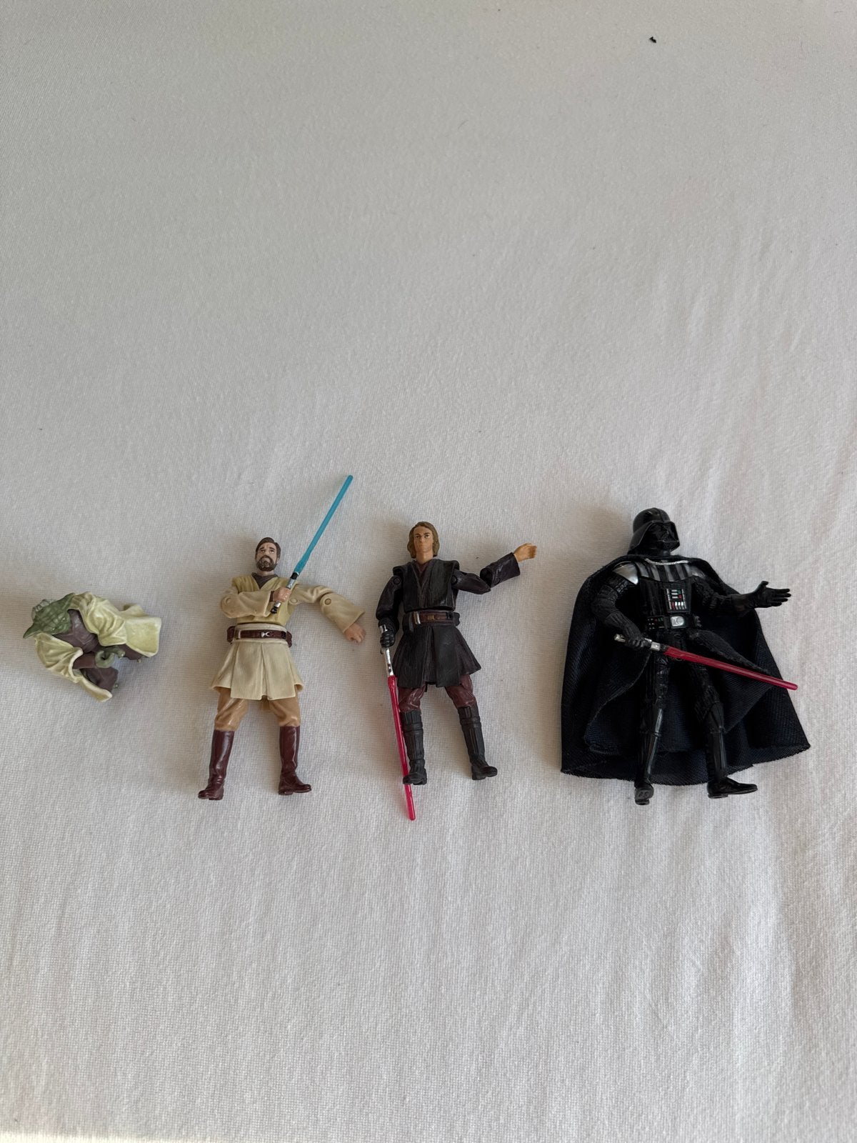 Hasbro Star Wars : Yoda, Obi-Wan, Anakin, Darth Vader, Ophalen of Verzenden, Gebruikt