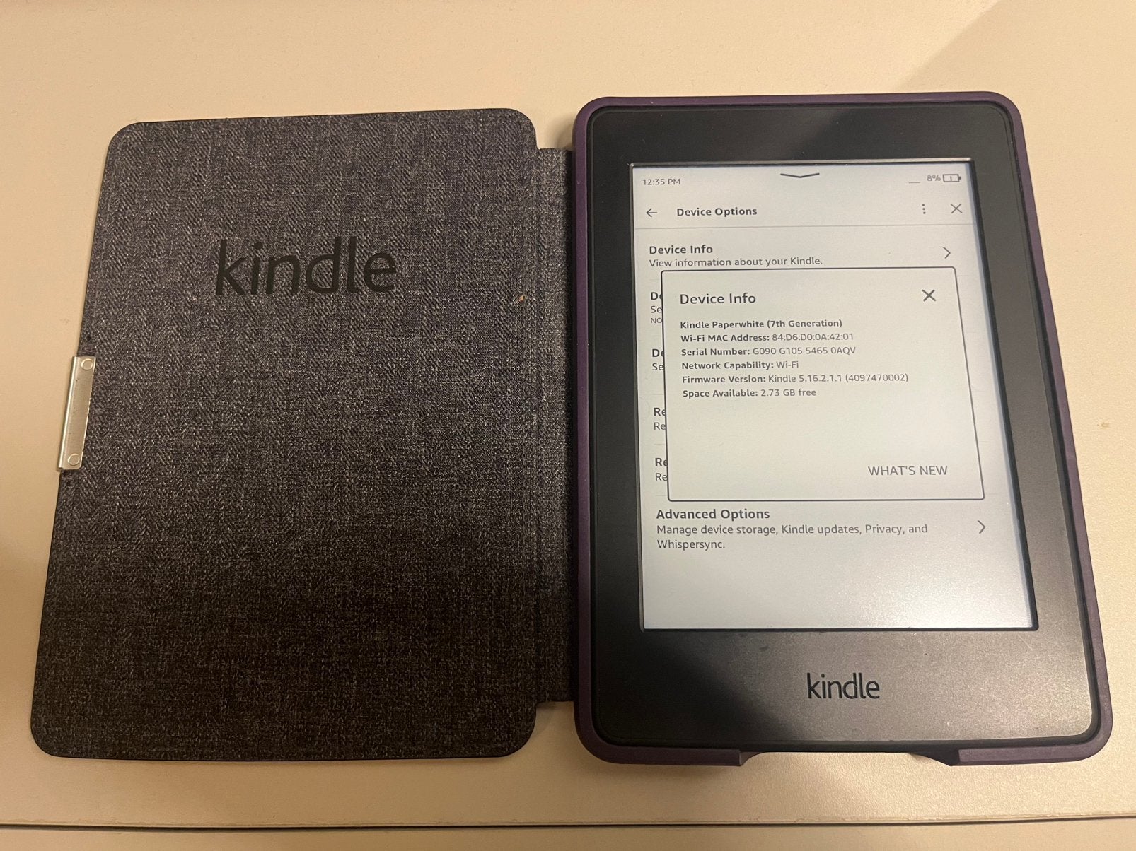 Nette Kindle Paperwhite 7e gen. e-reader, Computers en Software, E-readers, Gebruikt, 6 inch of minder, Ophalen of Verzenden, 4 GB of minder