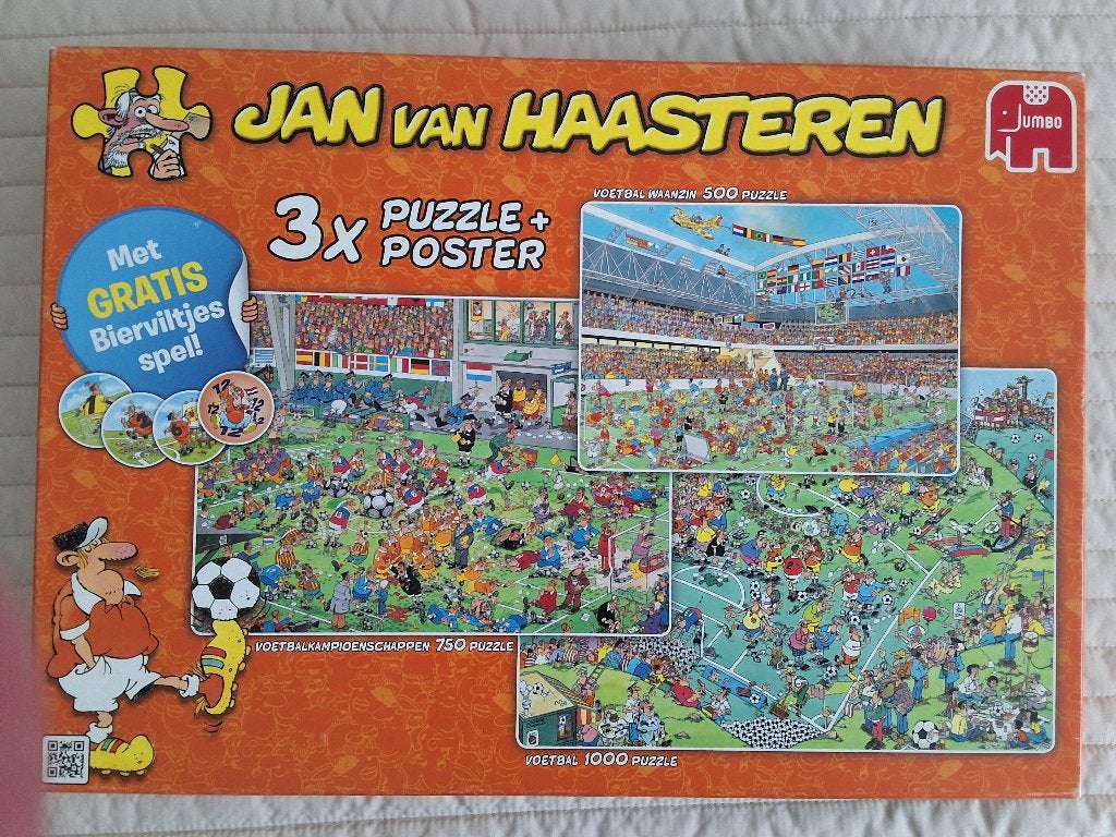Puzzel Jan van Haasteren - 3 in één doos