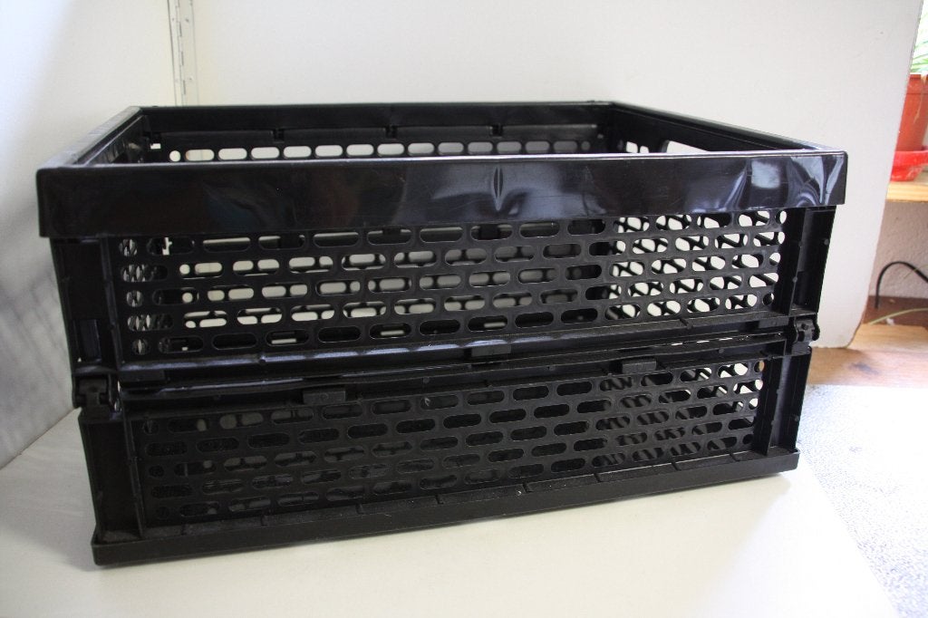 Vouwkrat zwart met zwarte zijwanden., Opvouwbaar, Minder dan 35 cm, Minder dan 50 cm, Ophalen of Verzenden