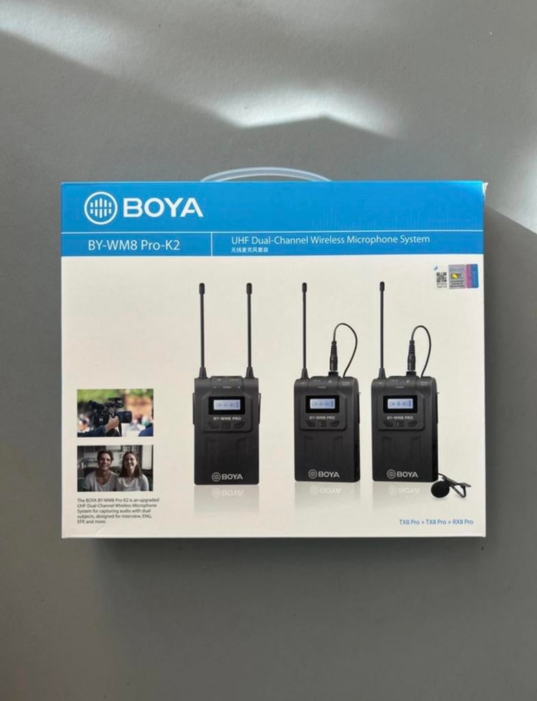 BOYA BY-WM8-pro-K2 Draadloze Microfoon Set - Nieuwstaat, Ophalen of Verzenden, Nieuw, Overige typen, Draadloos