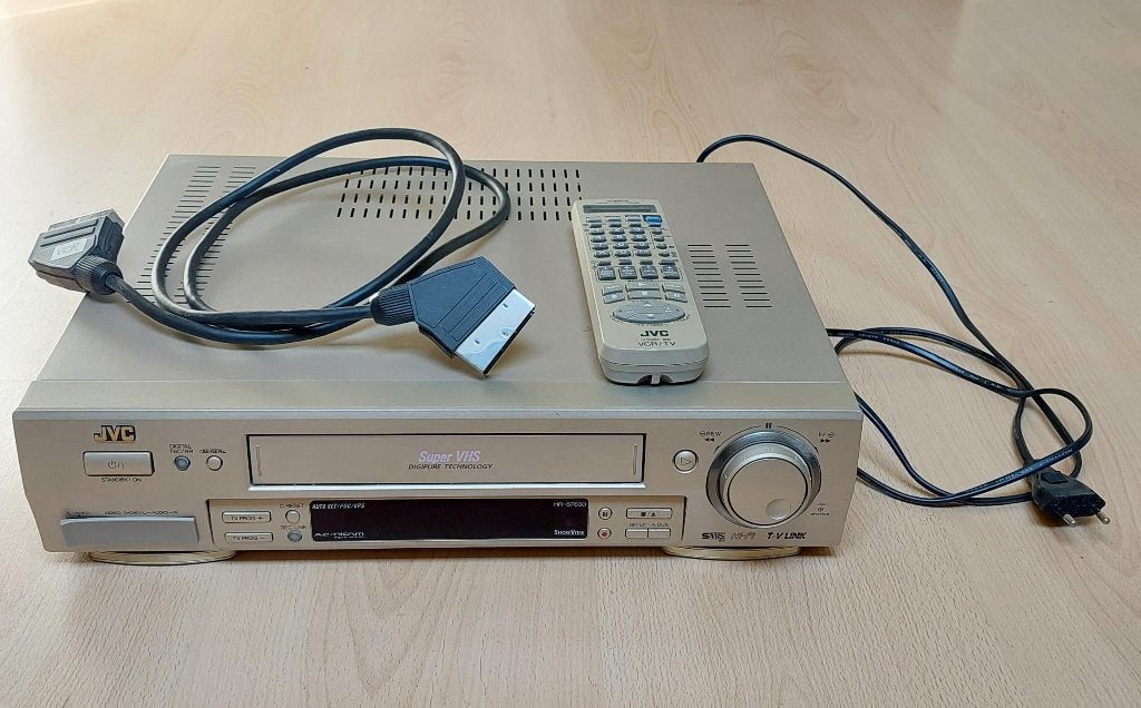 JVC Super VHS Videorecorder HR-S7600EU met afstandsbediening, Ophalen of Verzenden, Gebruikt, VHS-speler of -recorder