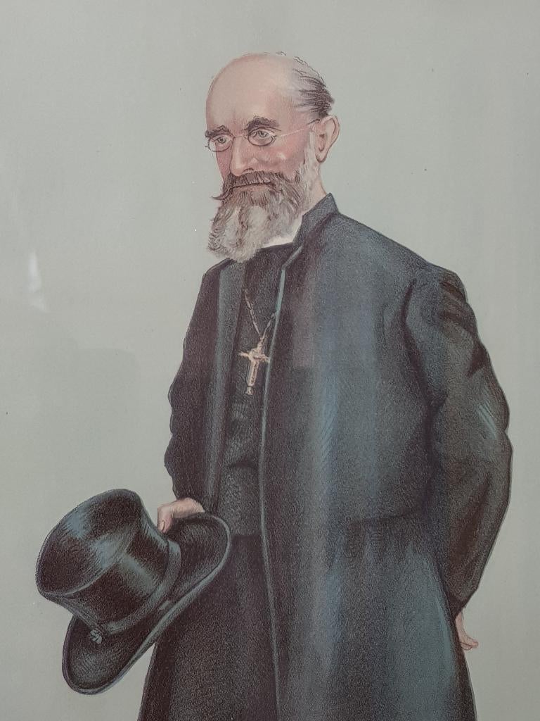 Ecclesiastical antieke ingelijste Engelse Vanity Fair litho., Antiek en Kunst, Ophalen of Verzenden