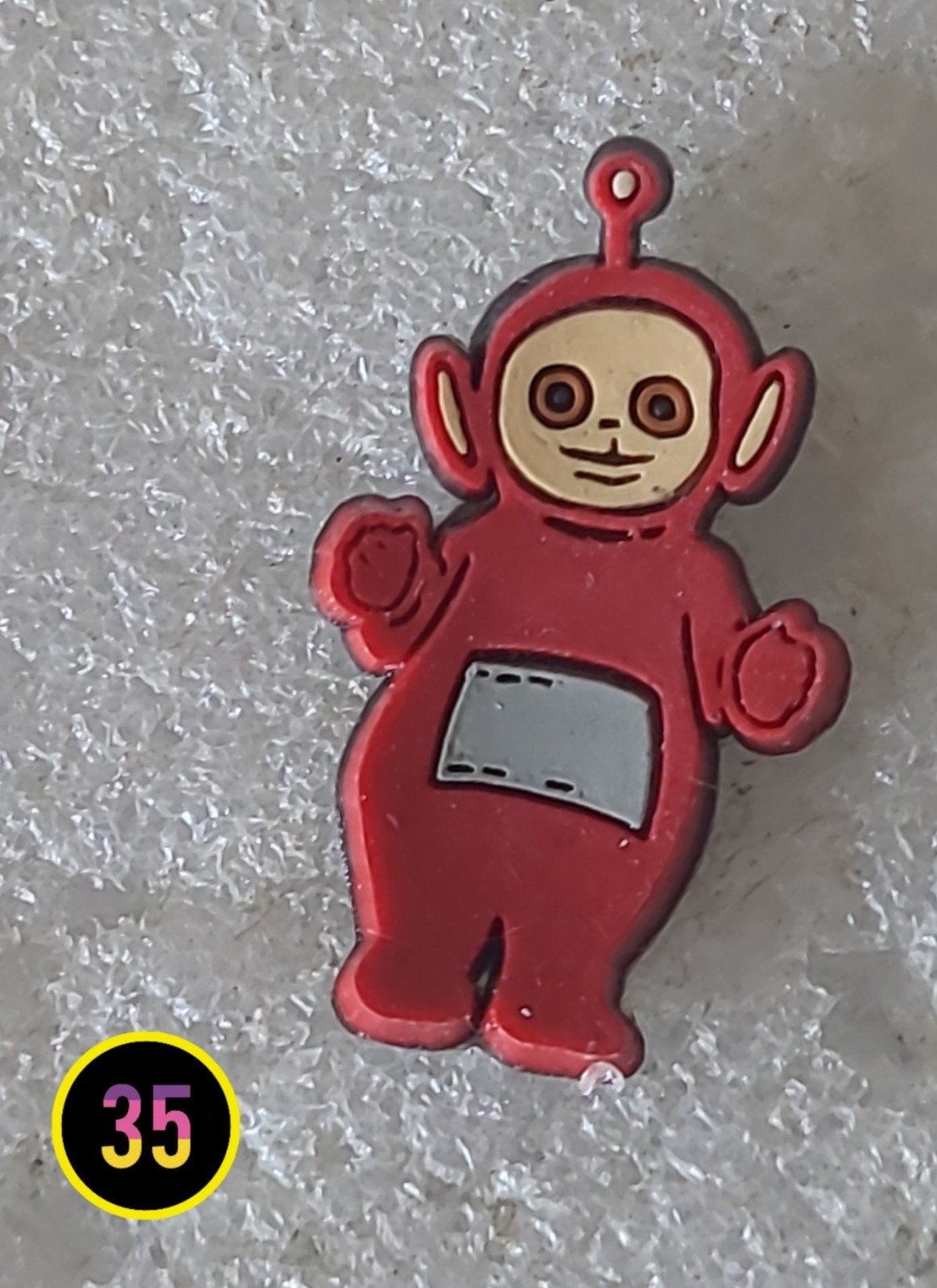 Teletubbie Tinky Winky pin, Verzenden, Gebruikt