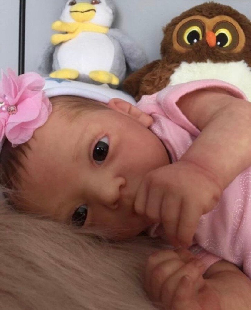Reborn baby meisje 🌷met certificaat 🌷, Verzamelen, Poppen, Zo goed als nieuw, Pop, Levensecht of Reborn, Verzenden