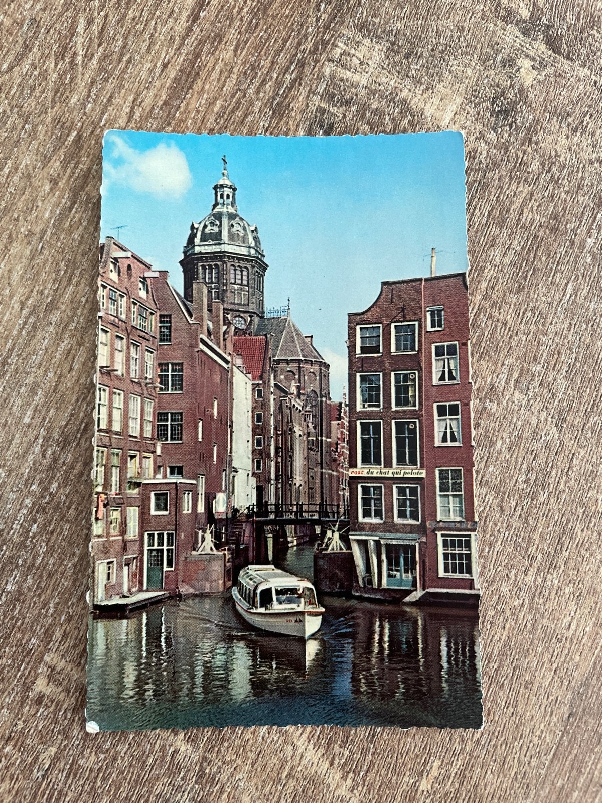 Oude ansichtkaart Amsterdam - 't Kolkje (1959), Ophalen of Verzenden, 1940 tot 1960, Gelopen, Noord-Holland