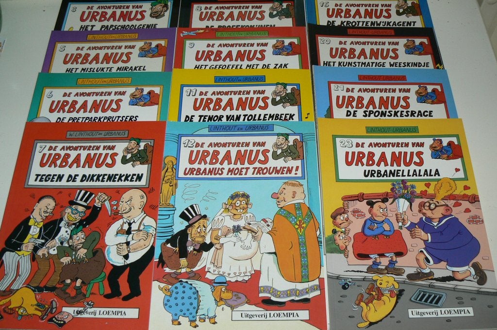 Verzameling van 18 Urbanus albums. Ook losse verkoop, Meerdere stripboeken, Ophalen of Verzenden, Zo goed als nieuw, Linthout en Urbanus