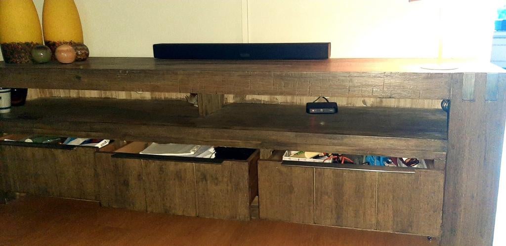 Tv kast van acasiahout, Ophalen of Verzenden, 25 tot 50 cm, Minder dan 100 cm
