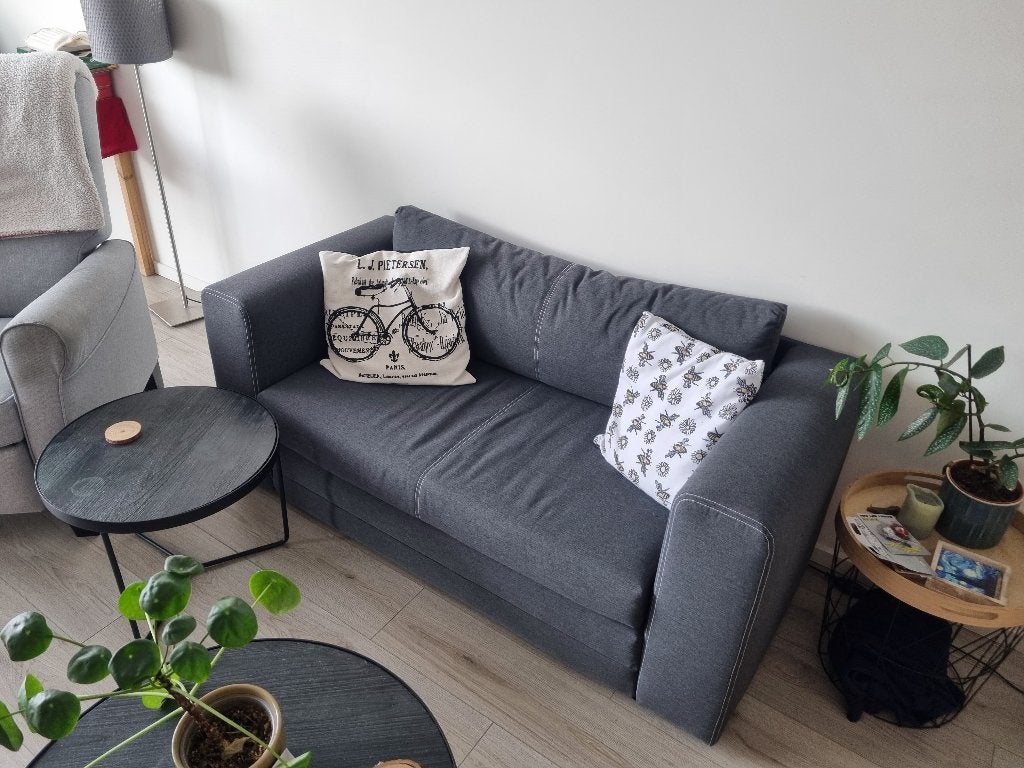 Ikea ASKEBY sofa bed, Ophalen, Minder dan 75 cm, Tweepersoons, Zo goed als nieuw