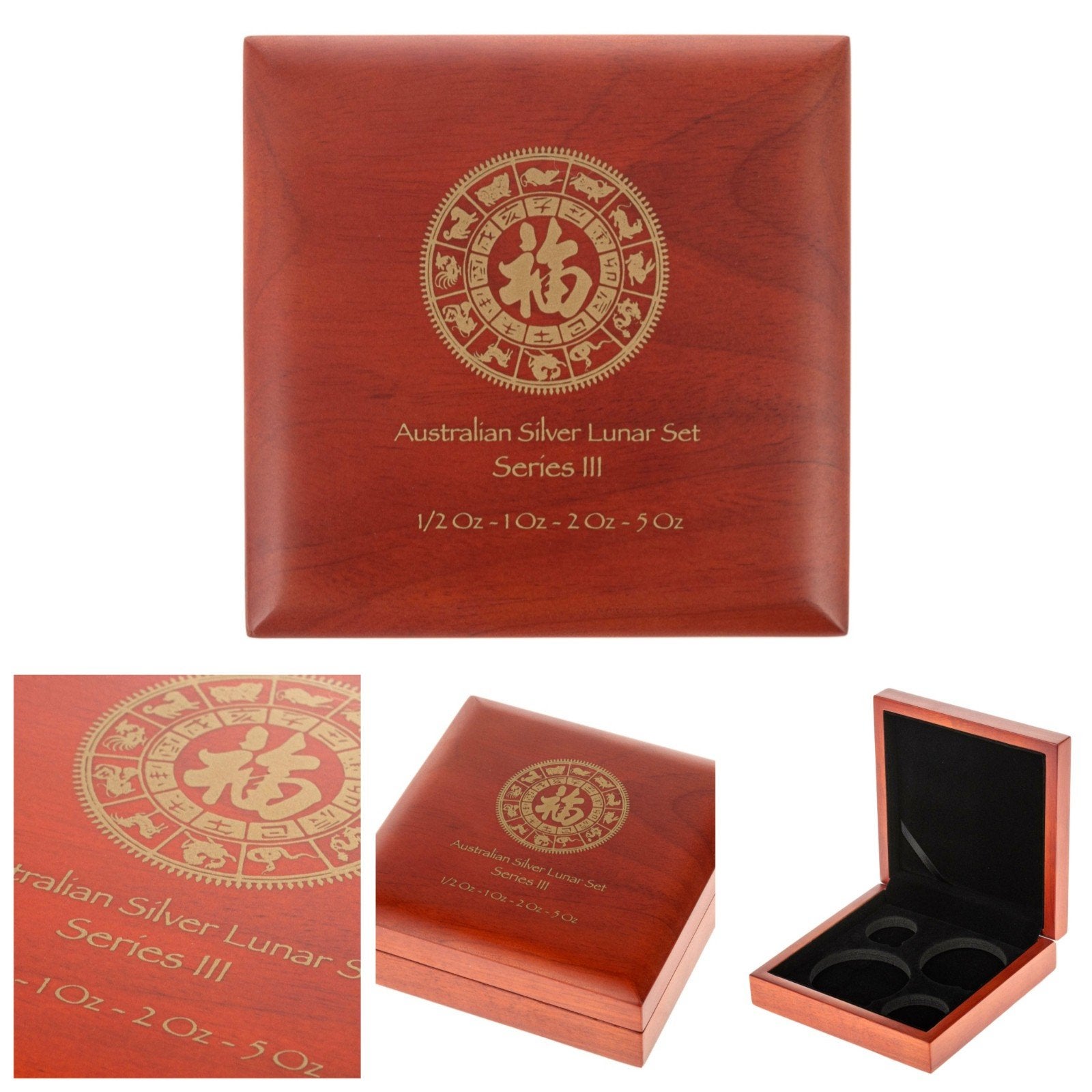 Lunar 3 muntenbox voor 1/2 oz tm 5 oz zilveren muntjes, Ophalen of Verzenden, Zilver