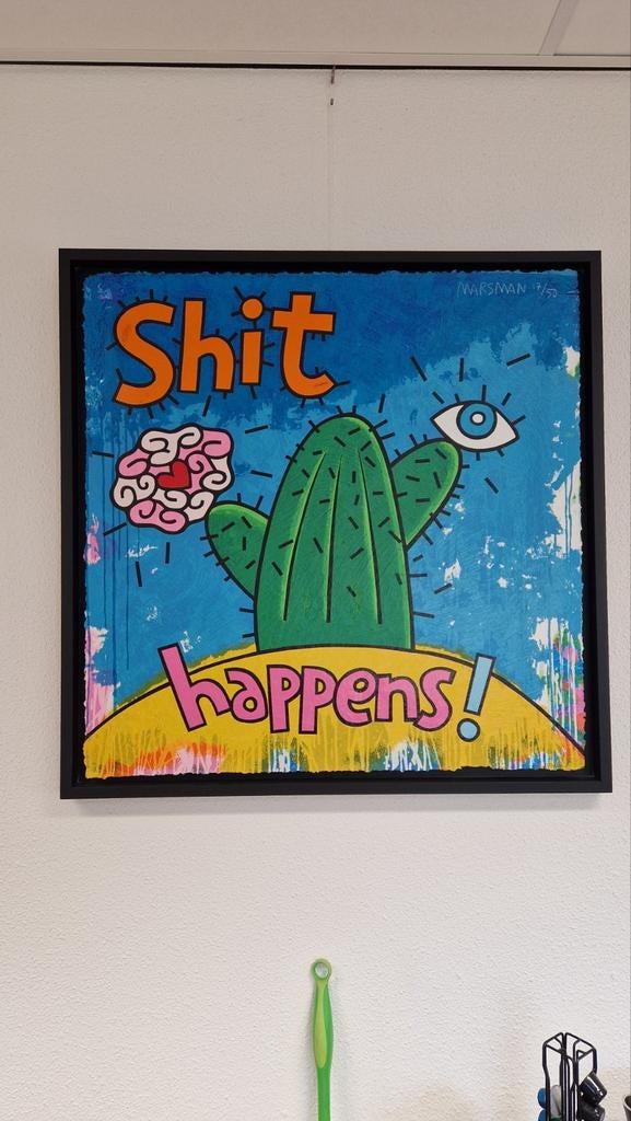 Zeefdruk "Shit Happens" Paul Marsman - Gelimiteerde Oplage, Ophalen of Verzenden
