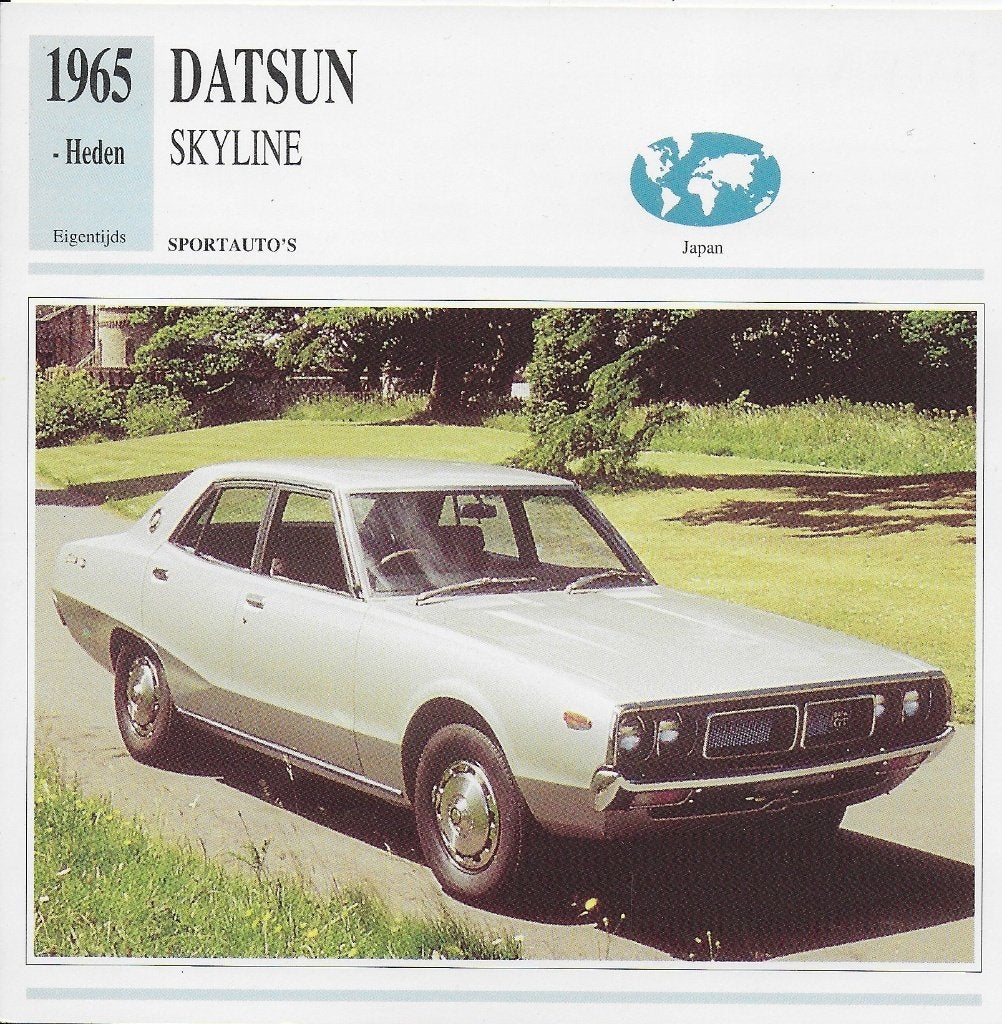 Ma860 autokaart datsun skyline ( 1965 ), Ophalen of Verzenden, Zo goed als nieuw, Auto's