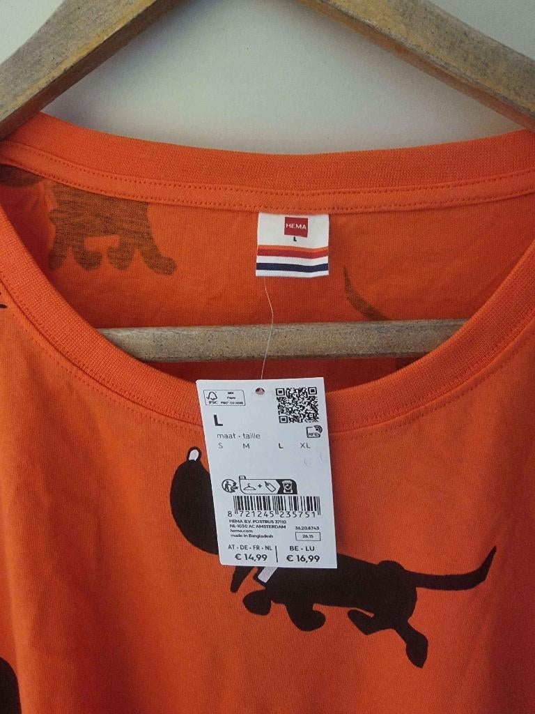 Takkie en Siepie Oranje Koningsdag shirt - Maat L, Maat 38/40 (M), Nieuw, Oranje, Ophalen of Verzenden