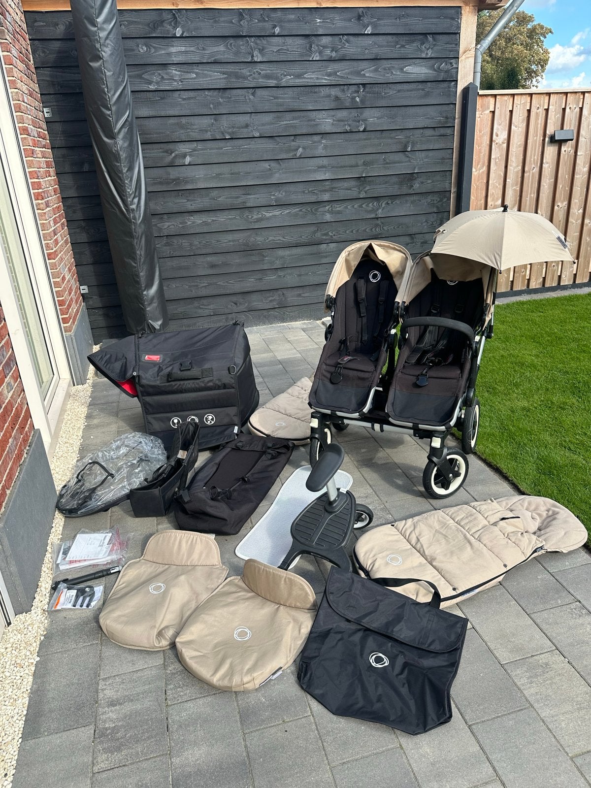 Bugaboo Duowagen Compleet met Accessoires - Tweeling/Broer/Z, Gebruikt, Ophalen, Kinderwagen, Duowagen