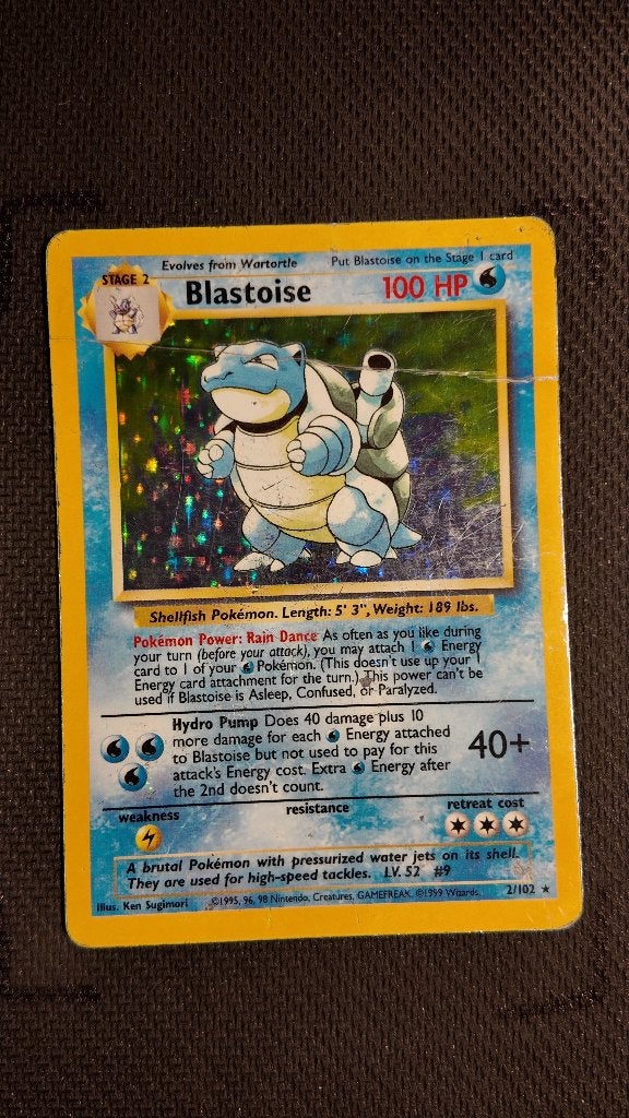 Blastoise 2 Base | Pokemon kaart, Ophalen, Zo goed als nieuw, Losse kaart, Foil