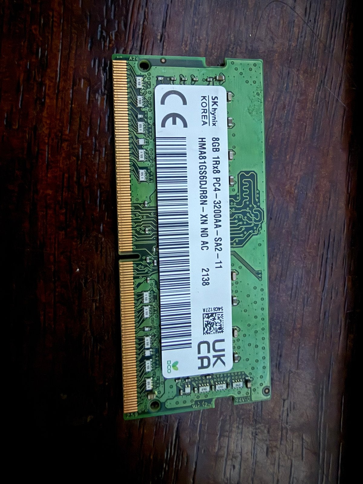 8GB DDR4 3200 Sodimm laptop geheugen, DDR4, 8 GB, Ophalen of Verzenden, Zo goed als nieuw