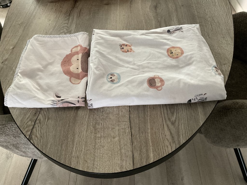 Peuter dekbed overtrek, Ophalen, Jongetje of Meisje, Wit, Zo goed als nieuw