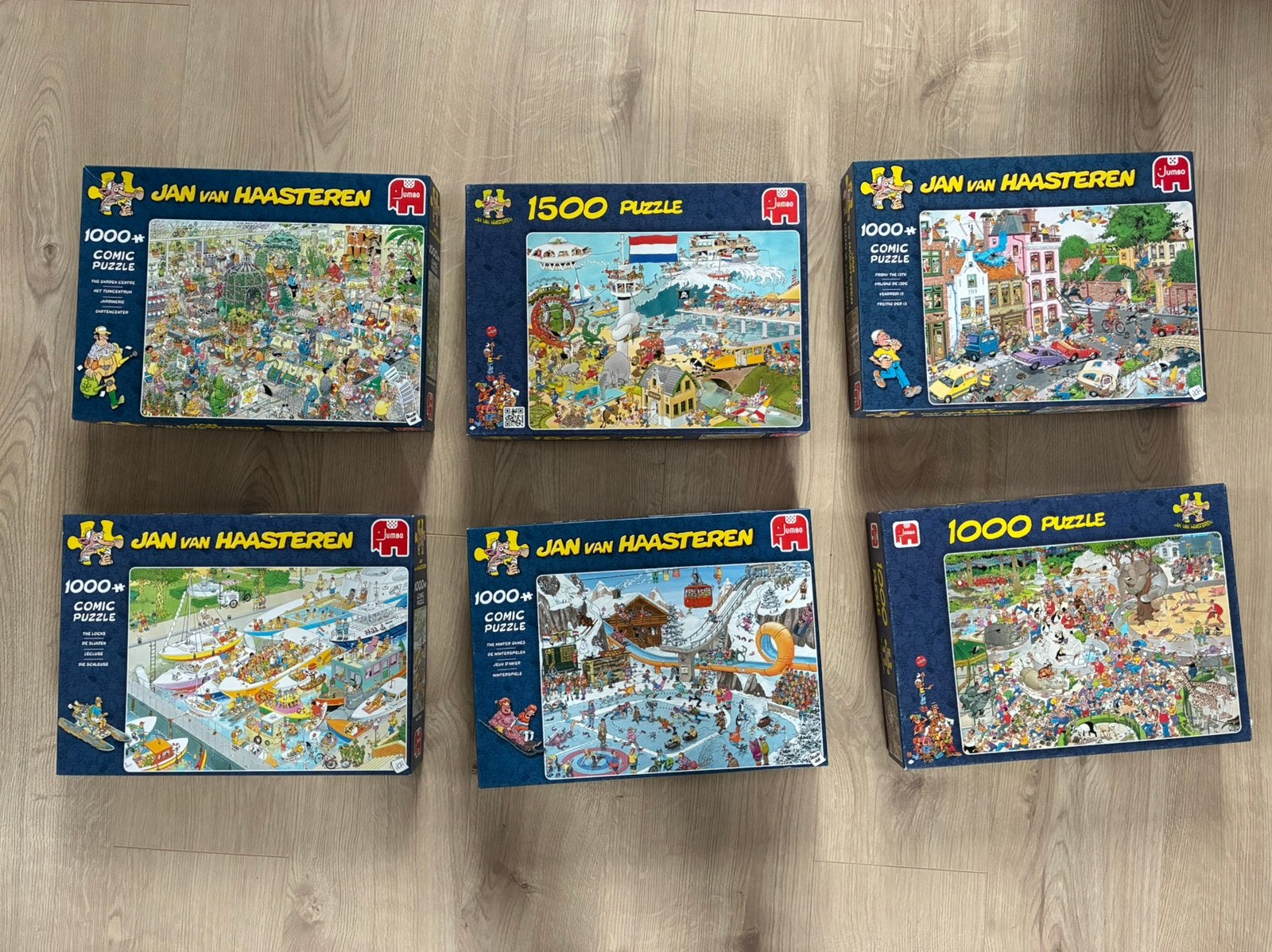 Jan van Haasteren puzzels (JUMBO), Ophalen of Verzenden, 500 t/m 1500 stukjes, Zo goed als nieuw, Legpuzzel