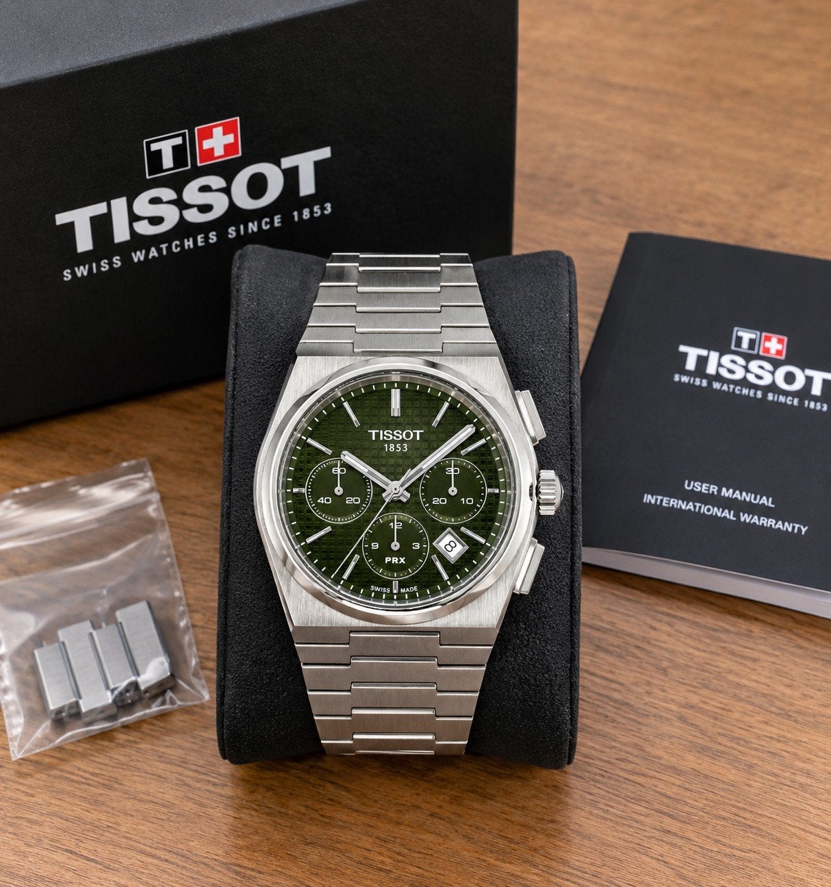 Tissot PRX Chronograph 42mm Horloge, Sieraden, Tassen en Uiterlijk, Overige merken, Staal, Staal, Polshorloge