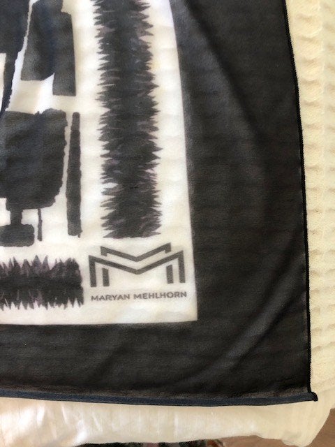 Pareo Maryan Mehlhorn zwart/wit grafisch patroon, Overige typen, Verzenden, Wit, Myrian Mehlhorn